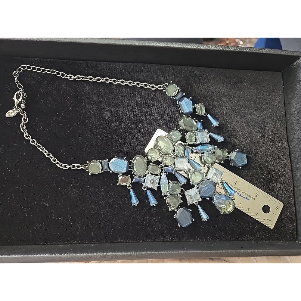 Chicos Blue Stone Necklace
